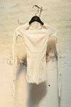 Marc Le Bihan Silk Shrink Classic Long Sleeve Base Top 26900 Series Handmade in France MLB-26900-BAI White
